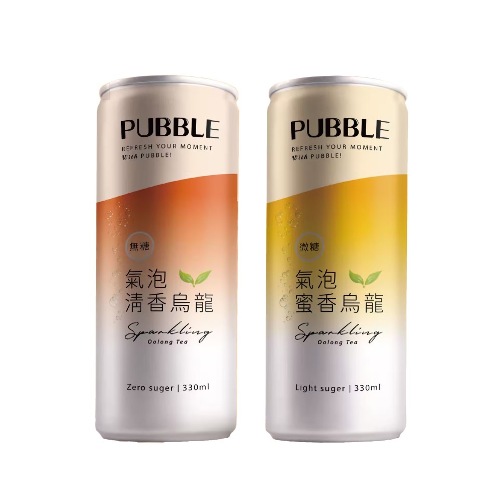 氣泡烏龍茶(清香無糖/蜜香微糖,330ml)